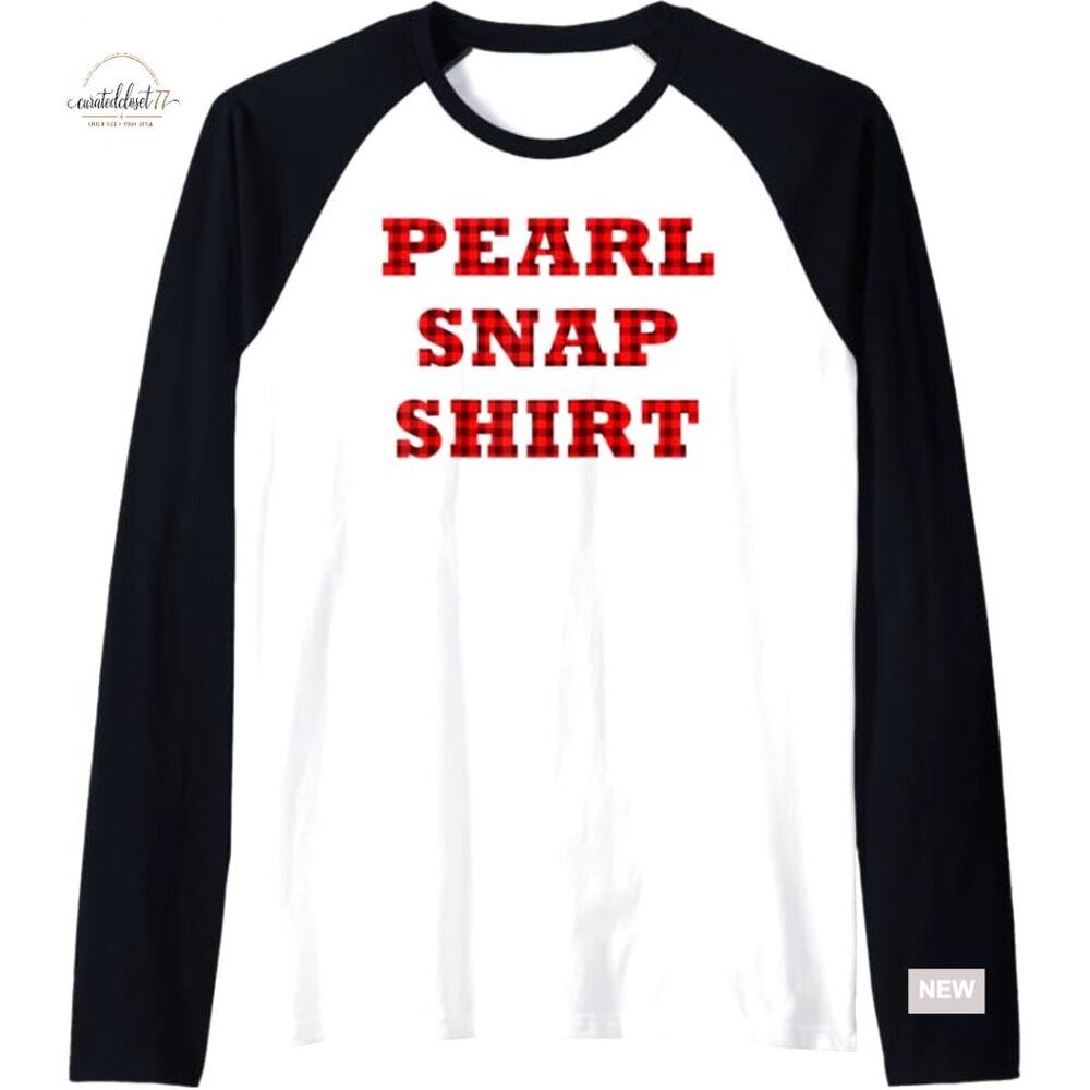 Long Sleeve Raglan Baseball Tee Western Style Classic Fit